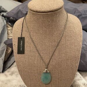 Kenneth Cole Beautiful Aquamarine Drop Pendant Necklace